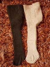  2 gerippte Strumpfhosen  Gr. 15-18