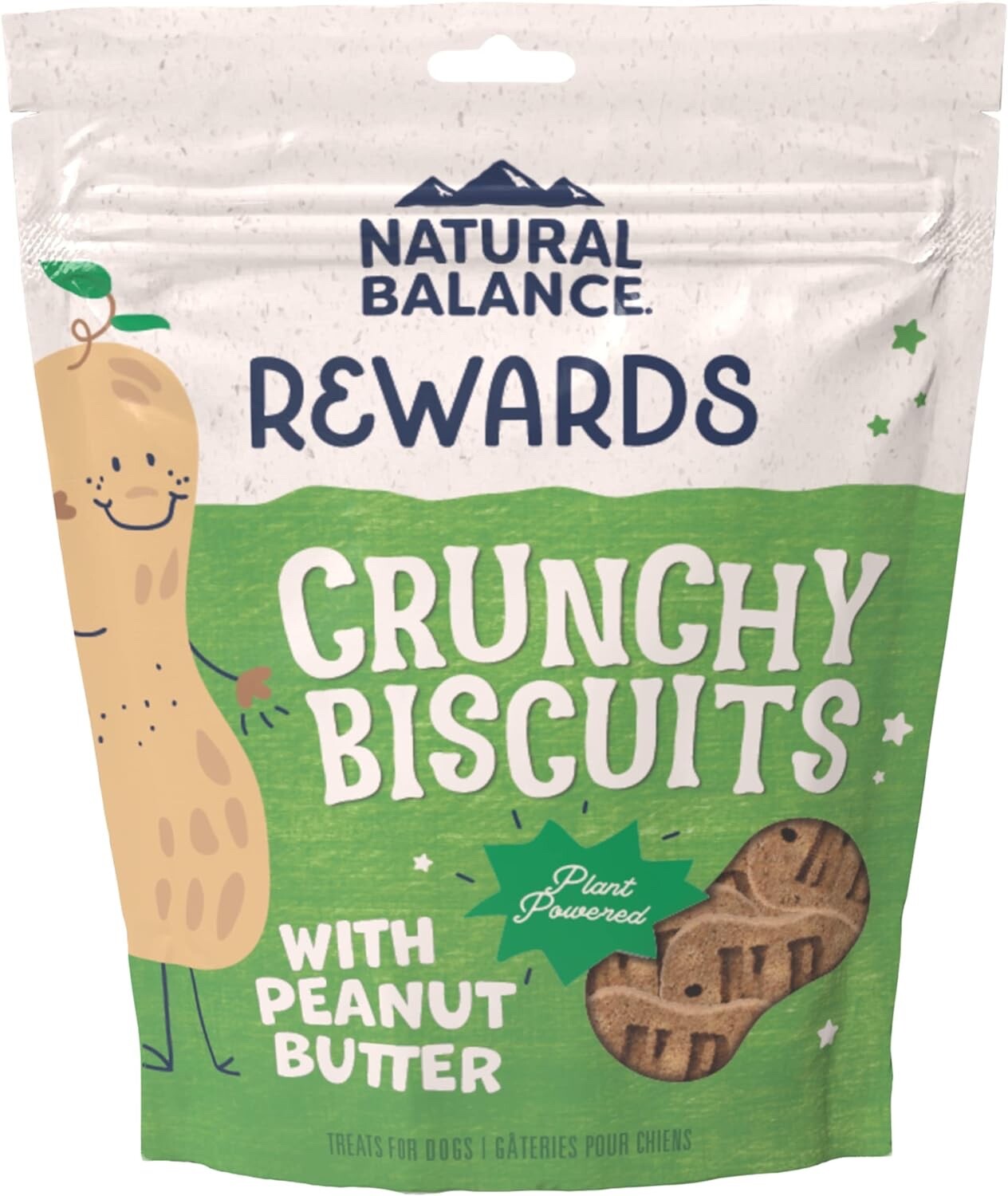 Natural Balance Rewards Crunchy Biscuits, Peanut Butter, Grain-Free Dog Treats