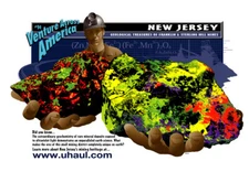 COLORFUL FRANKLIN & STERLING HILL, NJ THEMED T-SHIRTS ON FLUORESCENT MINERALS