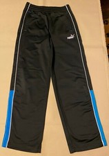 Boys Black Aqua Puma Jogging Pants Medium ExcellentPre-OwnedCondition -See Measu