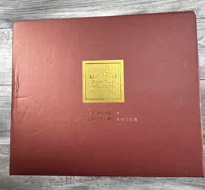 LENOX HOLIDAY CACHE POT PLANTER - BRAND NEW IN BOX