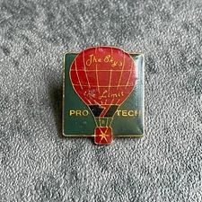 1985 The Skys the Limit Pro Tech 7 Hot Air Balloon Lapel Pin Hat Vest Tie Tack