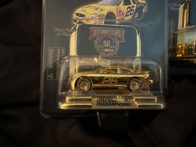 Lot Of 3 Nascar Racing Champions 24K Gold Plated 50th Anniversary