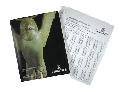 Christie's Auction Catalog 20th Century Decorative Arts 7550 NY