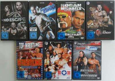 7x Wrestling WWE DVD Sammlung (No Escape 2015, Over The Limit 2012, Hogan ...)