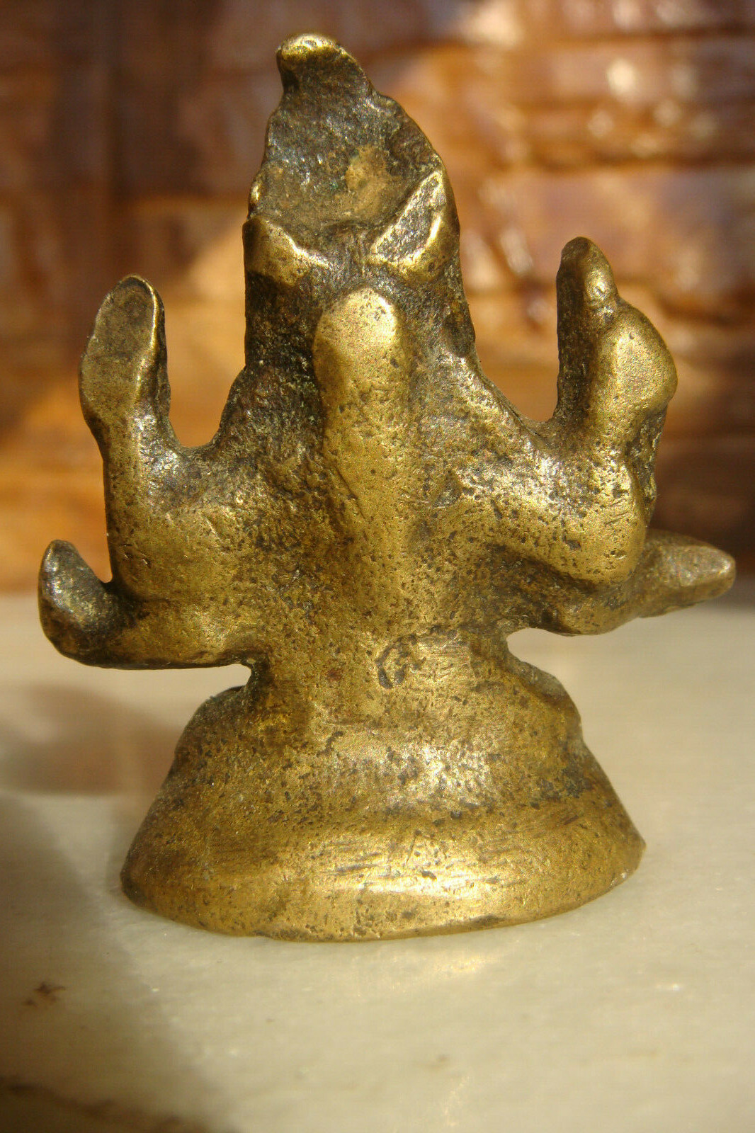 Antique 18th 19th century India Lakshmi Bronze Hindi God Small Figure