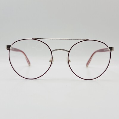 Escada Brille Damen rund rot silber elegant klassisch Mod. VES977 NEU