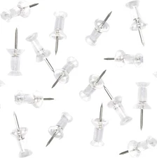 Push Pins 200 Count, Tacks,DEEINN Pins, Clear Plastic Head,... 