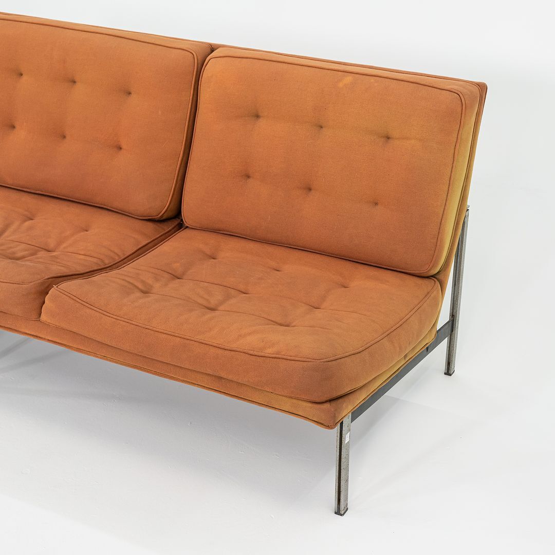 1950s Florence Knoll Parallel Bar System Three Seat Sofa
