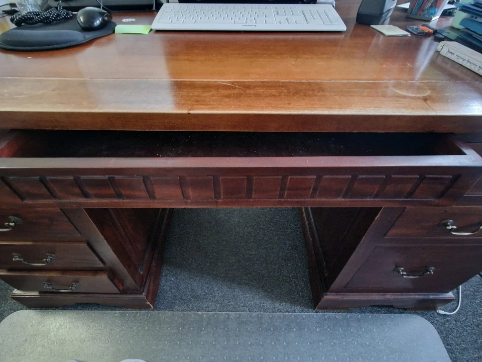 Schreibtisch Vintage Antiquität Echtholz 150 x 85 x 80 