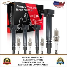 4 Ignition Coils & 4 Spark Plugs Kit For Toyota 4Runner 1999-2000 2.7L L4