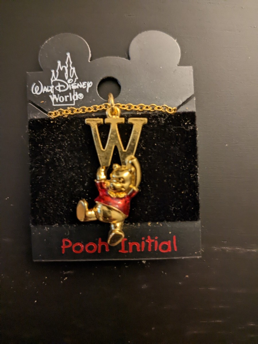Disney Winnie The Pooh Initial Charm Necklace, the letter 