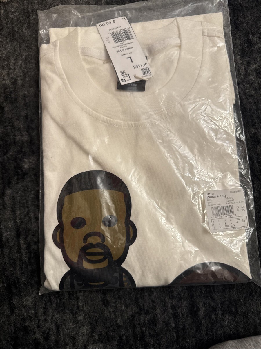 2024 A BATHING APE® x adidas DAMIAN LILLARD DAME9 Bape tee tshirt