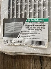 Hart & Cooley 12 x 12 W Steel Sidewall Return Grille R672 series