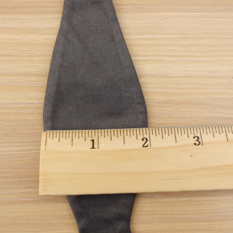 Original Penguin Bow Tie Mens Charcoal Gray Solid Wedding Party Dark Academia - Image 3 of 4