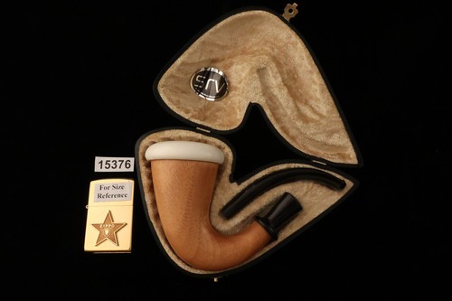 Calabash Meerschaum Pipe L - Mahogany Wood comes with custom pocket case 15376 - Picture 5 of 10