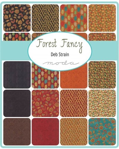 Deb Strain for Moda Forest Fancy Fabric - OOP RARE - #19714-13. Half Yard - Picture 2 of 2