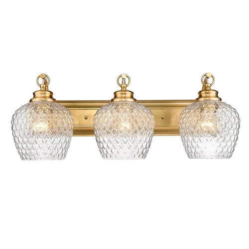 Golden Lighting Adeline 26.25 in. 3-Light Modern Brushed Gold Vanity Light - Picture 2 of 6