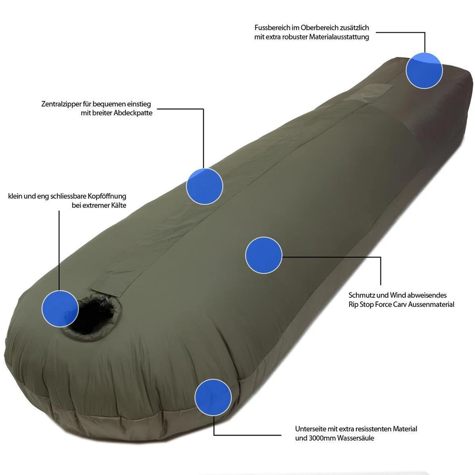 Mivall Habitat XL Winterschlafsack Survival Bushcraft Extrem: -26 °C - Bild 2 von 4