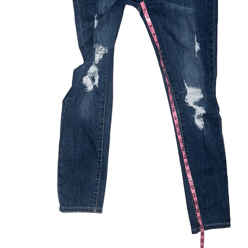 Judy Blue Skinny Fit Denim Jeans Button Fly Distressed Stretch sz 7 / 28 - Picture 7 of 8