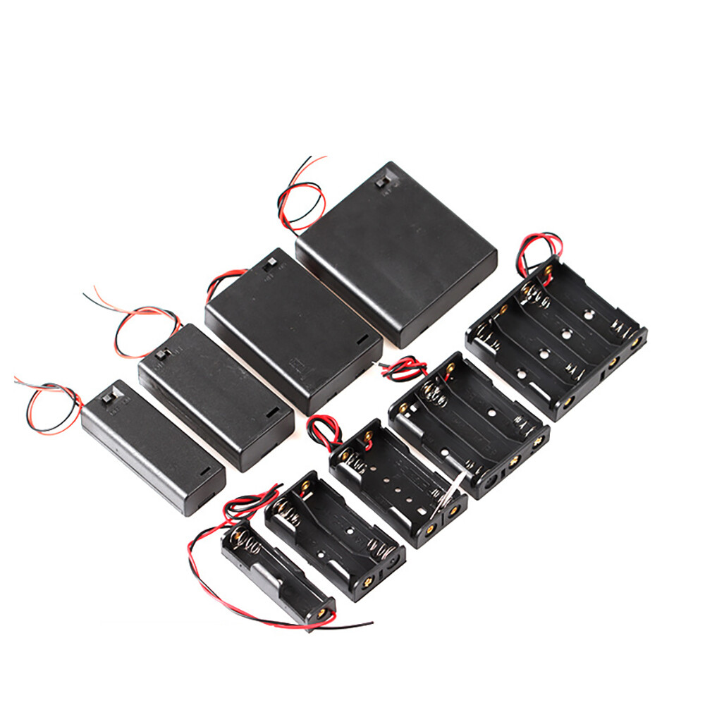 10 Stück AAA Batteriehalter Mit Kabel - Kunststoff-Batteriebox Für Elektronikprojekte