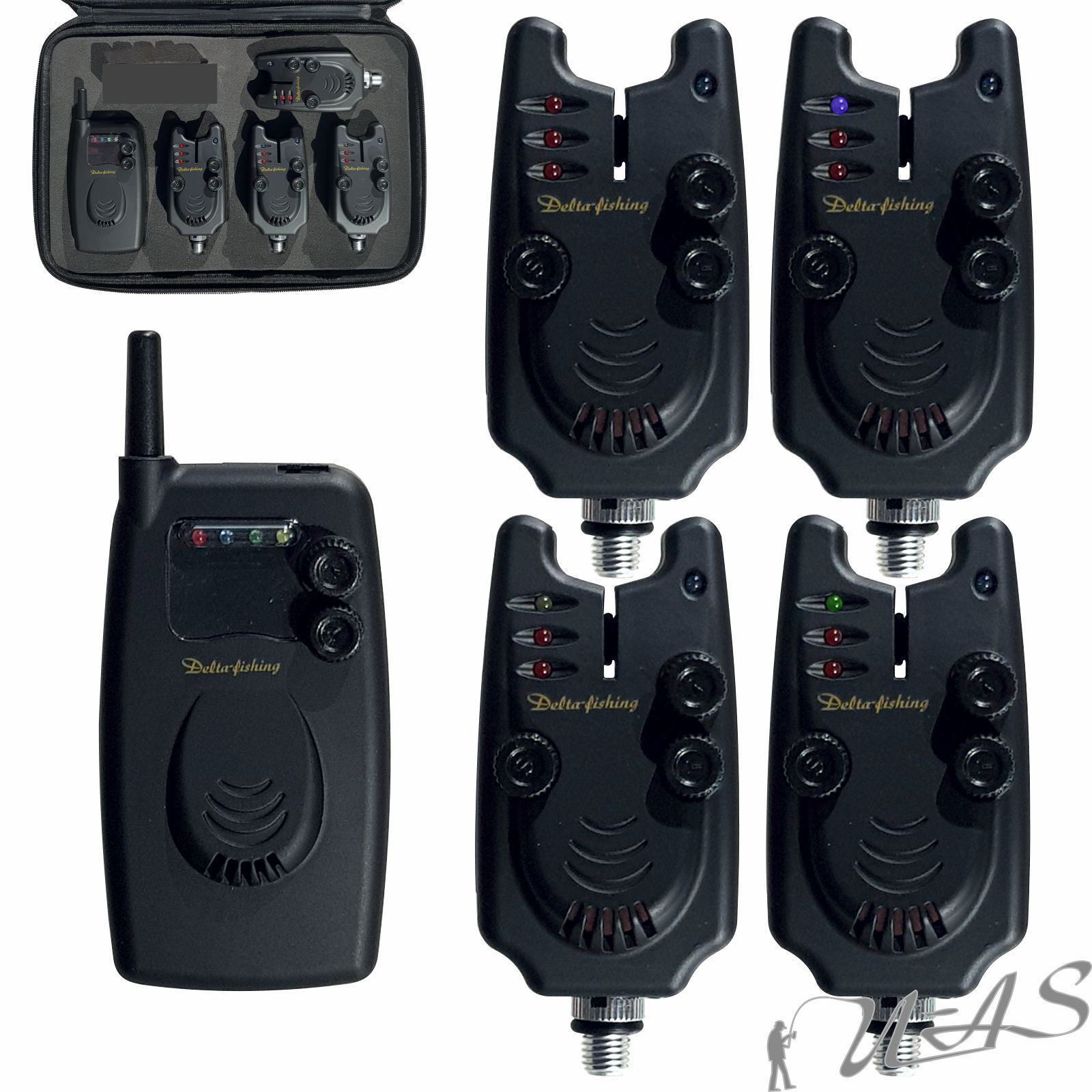 Delta Fishing Funk Bissanzeiger 4+1 Ton Sensibilität Klinke für LED Swinger Kva