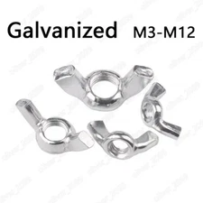 Galvanized Steel Wing Thumb Nuts Wing Nuts M3 M4 M5 M6 M8 M10 M12