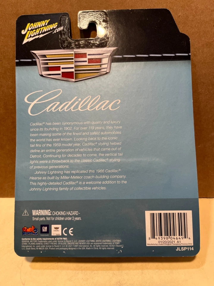 1/64 JOHNNY LIGHTNING 1966 CADILLAC LANDAU HEARSE BLUE - Image 2 of 2