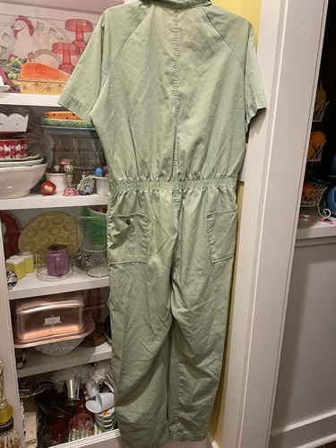 vintage Montgomery Ward green mens one piece jump/work suit small - Picture 6 of 17