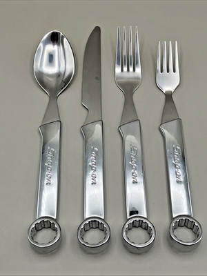 Snap-On Box End Wrench 4 pc. Flatware Stainless Steel Silverware