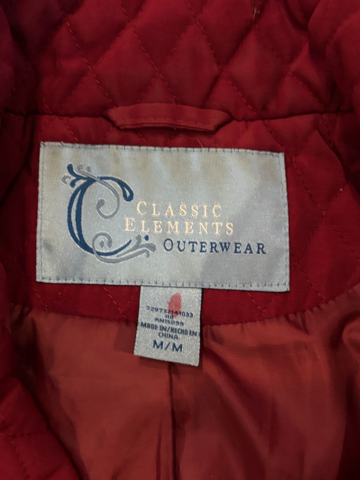 Classic Elements Quilted Jacket WomensMedium Red … - image 3