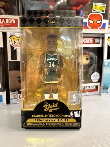 NBA Milwaukeee Bucks Giannis Antetokounmpo 2021 Funko Gold Premium Vinyl Figure