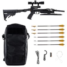 Steambow AR-6 Survival Compact Hunting/Tactical Crossbow Bundle w/4X Scope  Bag