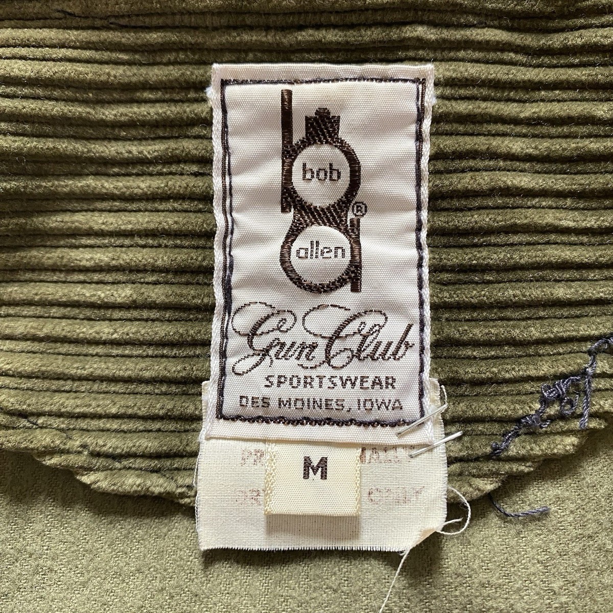 VTG bob allen Gun Club Sportswear Shooting Jacket Sz M Olive 