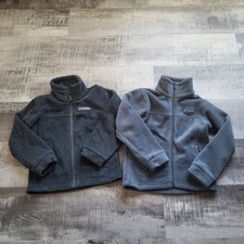 Columbia Boys Fleece Jackets 2 Pack Full Zip Up Size XXS 4-5 Gray Outdoor