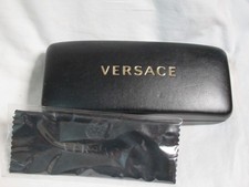 VERSACE Authentic Hard SUNGLASSES Glasses  CASE ONLY  w NEW Black Lens Cloth