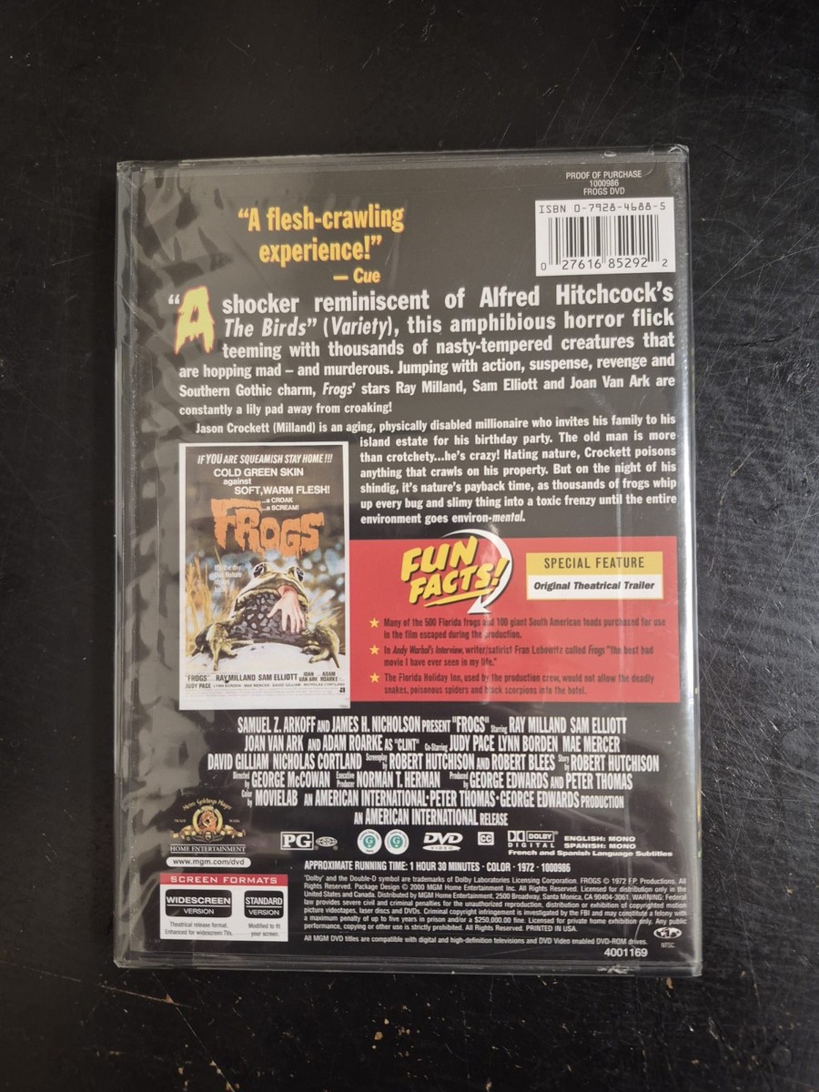 FROGS 初演 DVD 2007 Amazon.com: Frogs [DVD] : Ray Milland, Sam Elliott, Joan Van