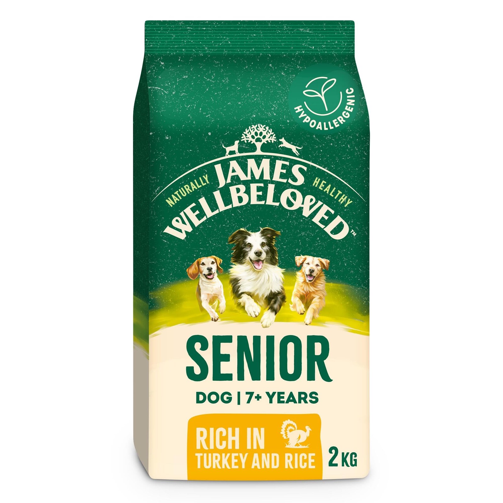 James Wellbeloved 2Kg Natural Senior Complete Dry Dog Food Turkey & Rice - Image 2