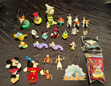 VTG Disney "Mixed Toy Lot" Figures Mickey & Minnie Aladdin Little Mermaid & more