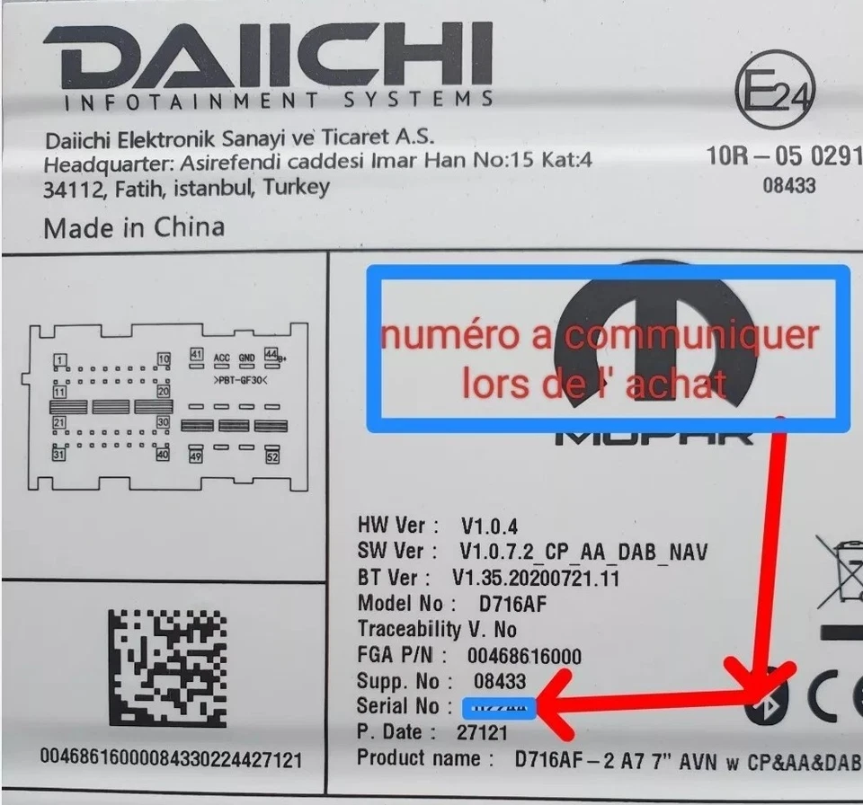 Codice Sblocco Radio Fiat Daiichi – Rapido, Facile e Sicuro - Photo 3/3