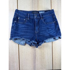 Aeropostale Blue high waisted Denim Shorts with Floral Lining size 6
