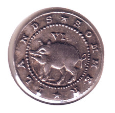Monix Bermuda Sommer Ilands 6 pence rare fantasy coin