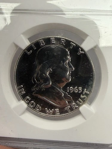 Silver 1963 Franklin Half Dollar "Proof" NGC PF67 PORTRAIT LABEL