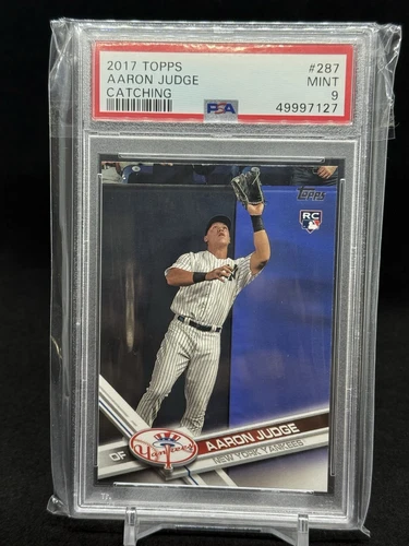 2017 Topps #287 Aaron Judge RC Catching- PSA 9