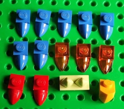 Lego blau rote Zähne Zahnspieß 1x1 1x2 horizontale vertikale Zinnen Konvolut