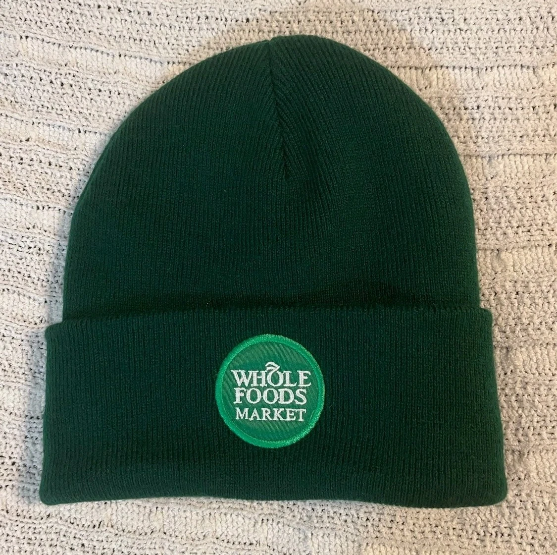 Whole Foods Logo Beanie Hat Cuffed Dark Green Team Members Associates New
Opens in a new window or t