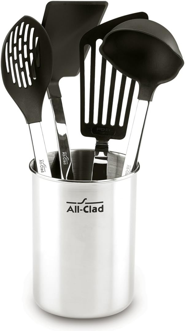 All-Clad 5-Piece Stainless Steel Utensil Set with Nylon Heads