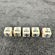Set of 5 Vintage Poker Dices