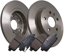 2x Solid Brake Discs and Pads fits VAUXHALL ASTRA J 2.0D Rear 11 to 18 268mm Set