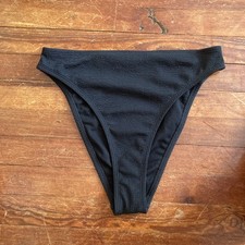 Large Nike High-Waisted Cheeky Bikini Swim Bottom Black NESSD234 Swimwear NWOT